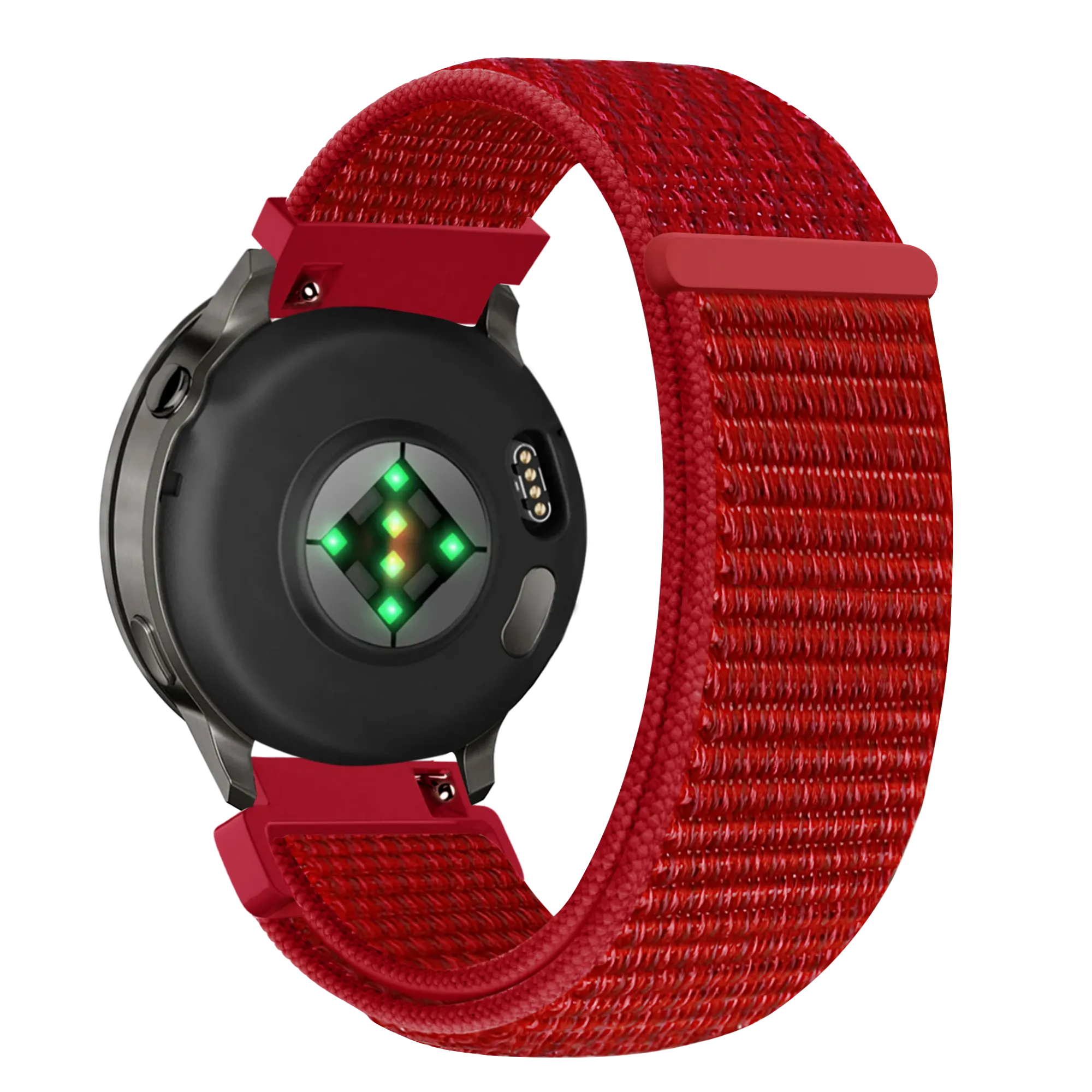 Bandz Garmin Vivomove Luxe nylon loop band (rood)