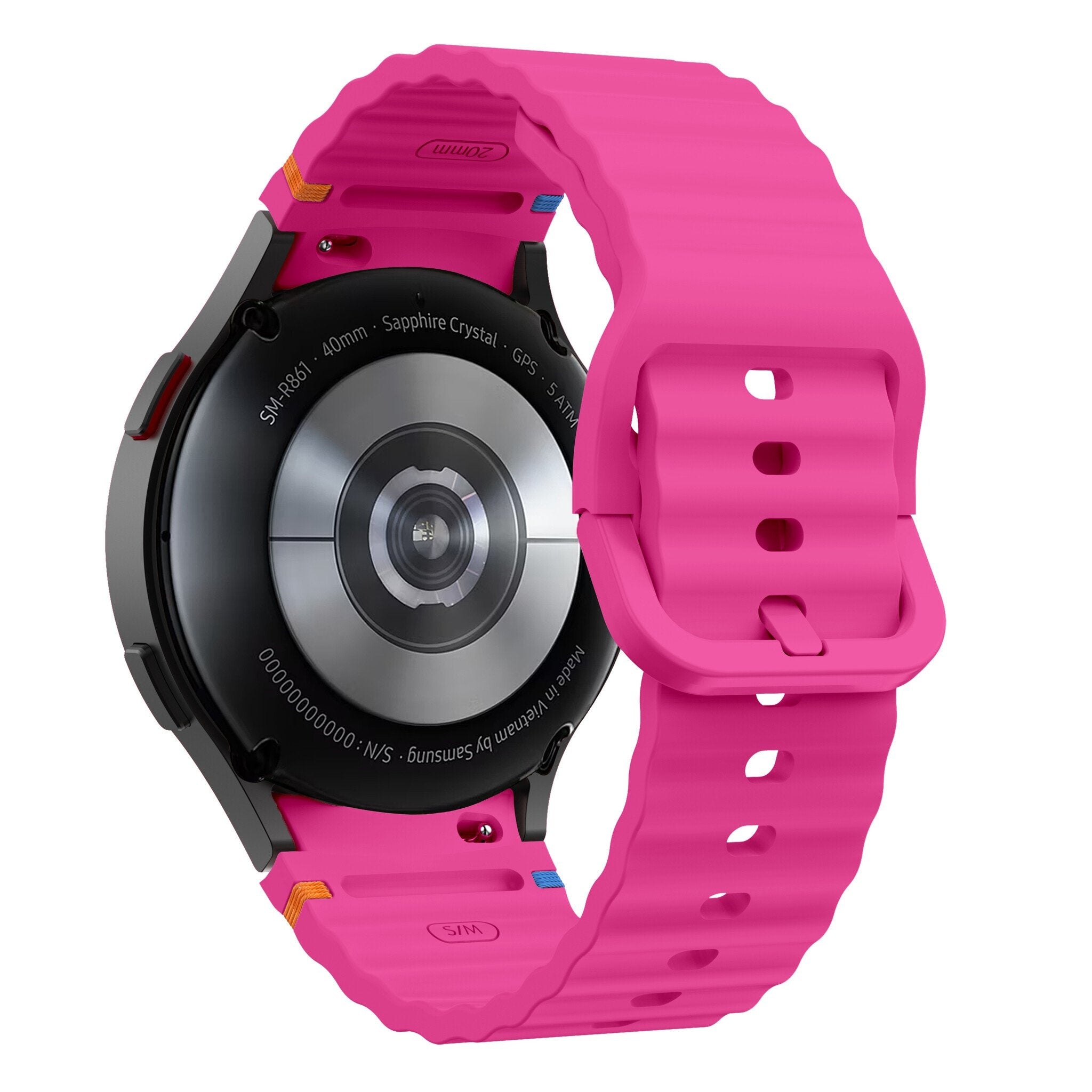 Samsung Galaxy Watch 7 - 44mm Wave Strap (Bright Pink)