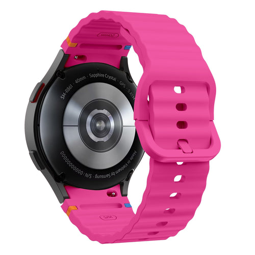 Samsung Galaxy Watch Fe mit wellenförmigem Armband (Hellrosa)