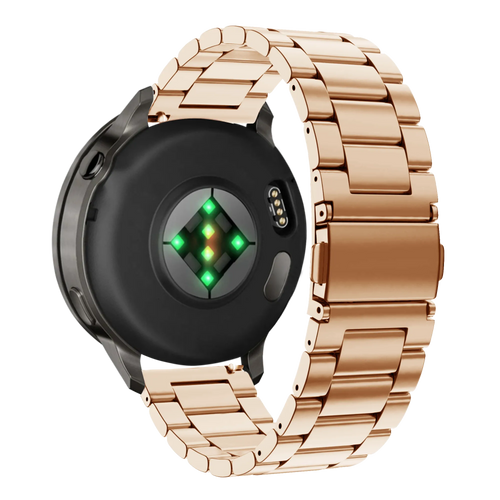 Steel Strap 'Classic', rose gold, on a watch, 3/4 rear view