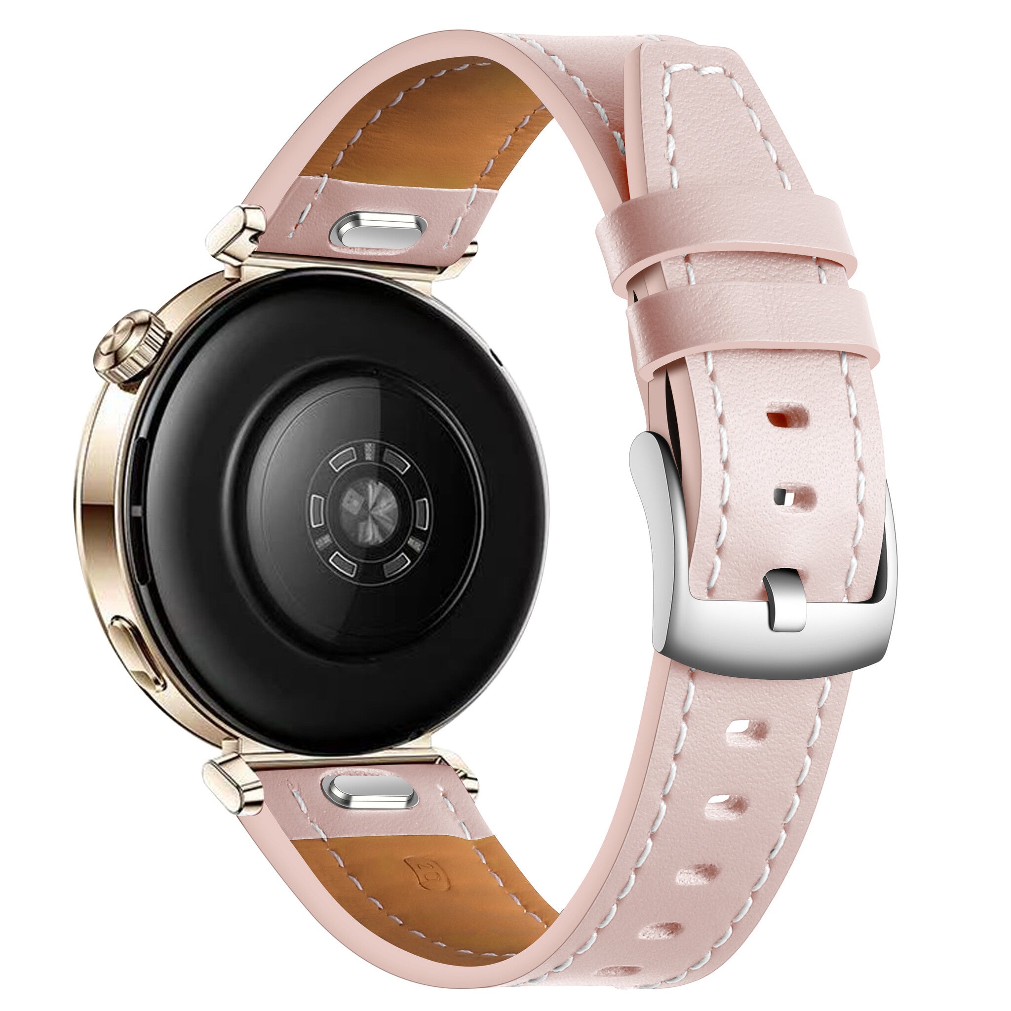 Huawei Watch 5 - 42mm 'One Push' Lederarmband (Hell Rosa)