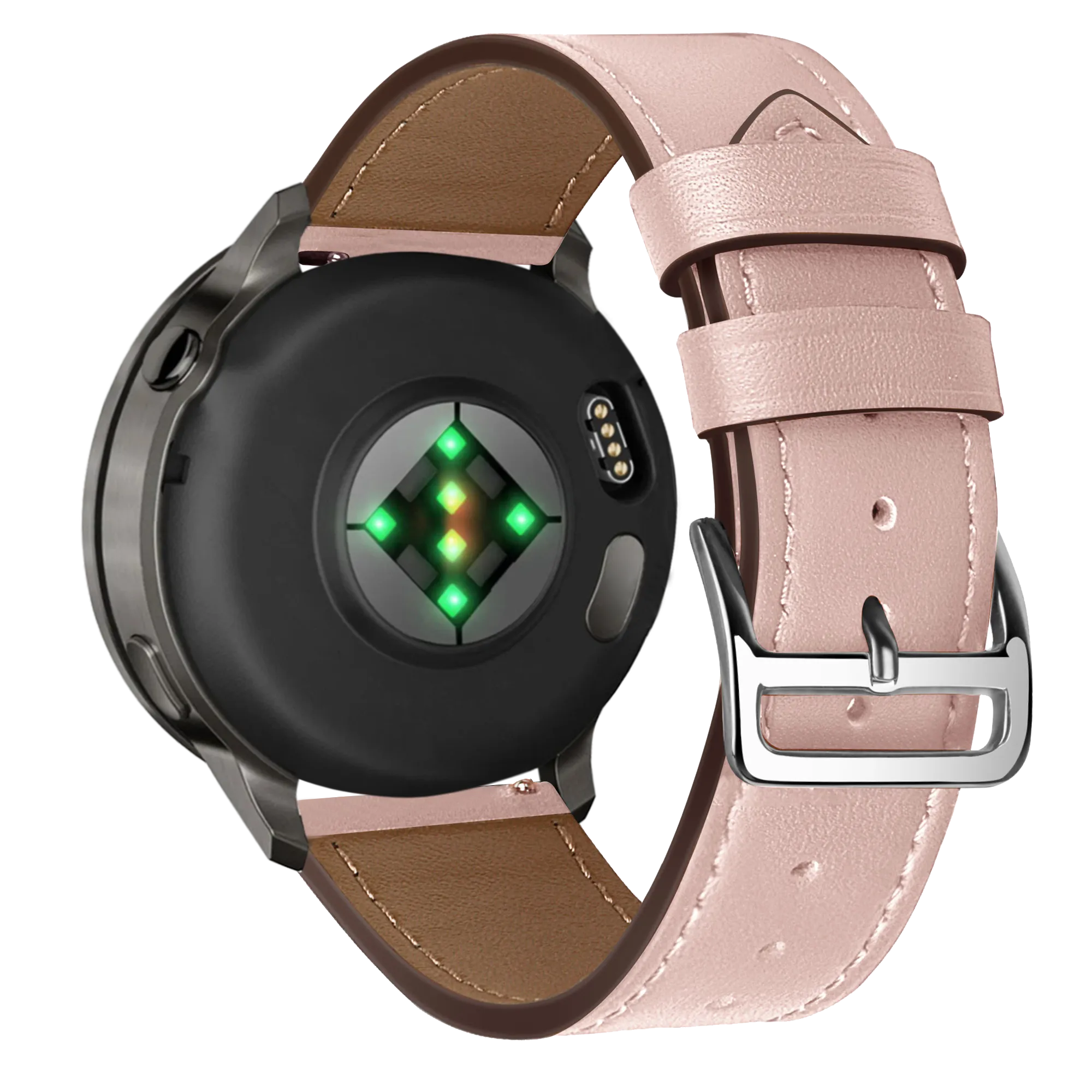 Bandz Bracelet cuir 'Deluxe' Garmin Approach S42 (rose)