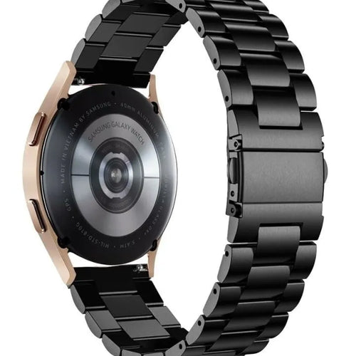 Steel Strap, black, on a watch, 3/4 rear view