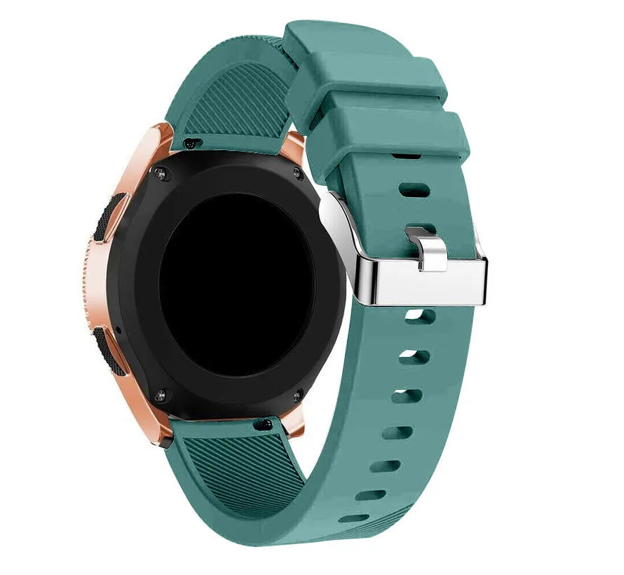 Twill Silicone Strap, on a watch, 3/4 rear view
