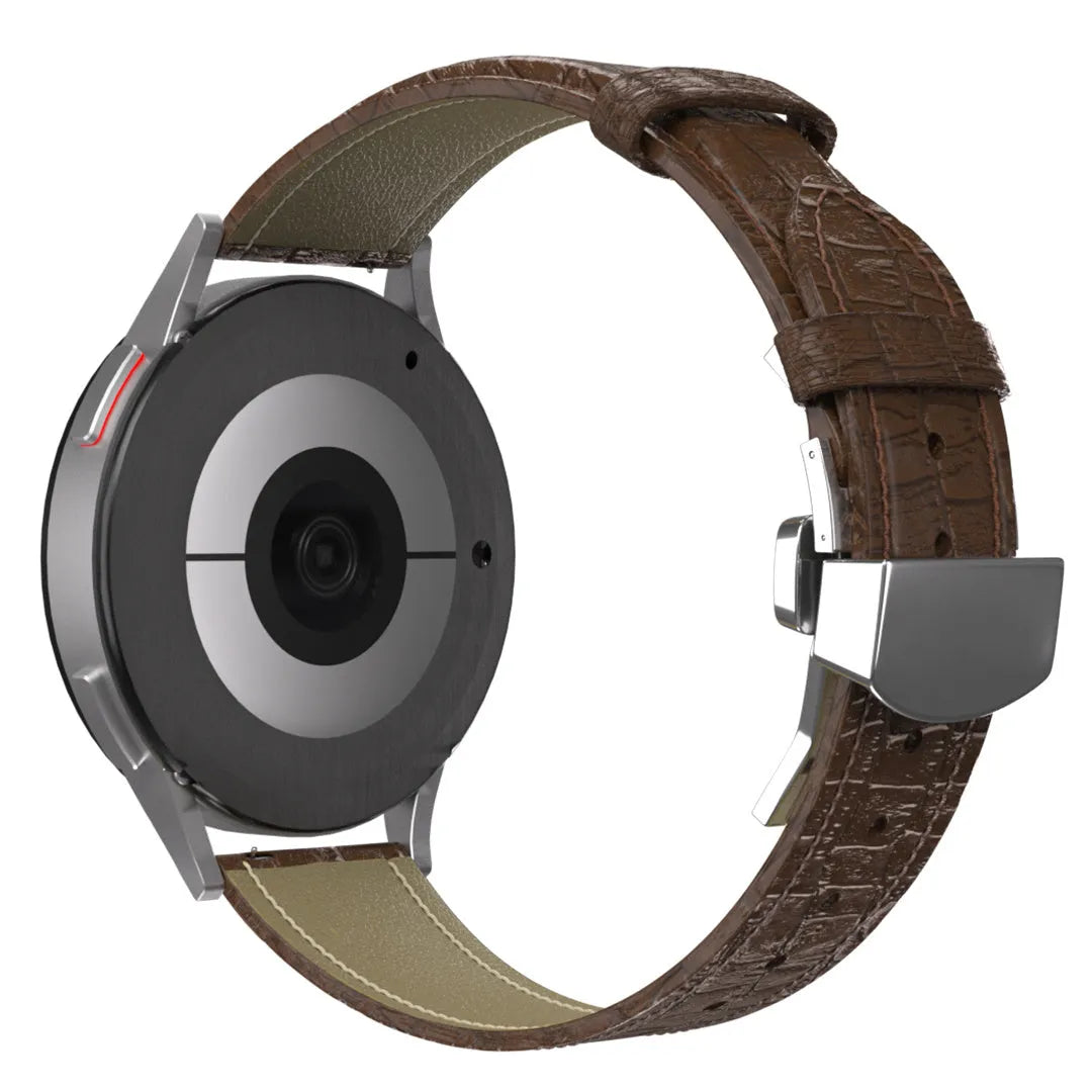 Amazfit Active Luxury Leather Strap (Dark Brown)