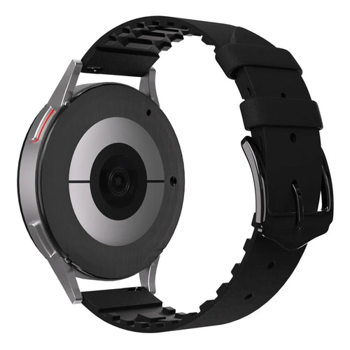 Amazfit GTR 2 Silicone/Leather Strap (Black)