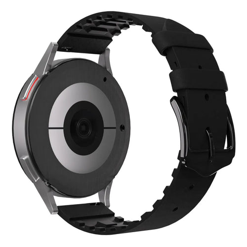 Bracelet silicone y cuir Honor Magic Watch 2 (noir)