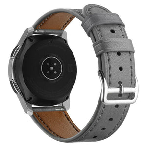 Bracelet montre cuir moderne 22mm - universal (gris)