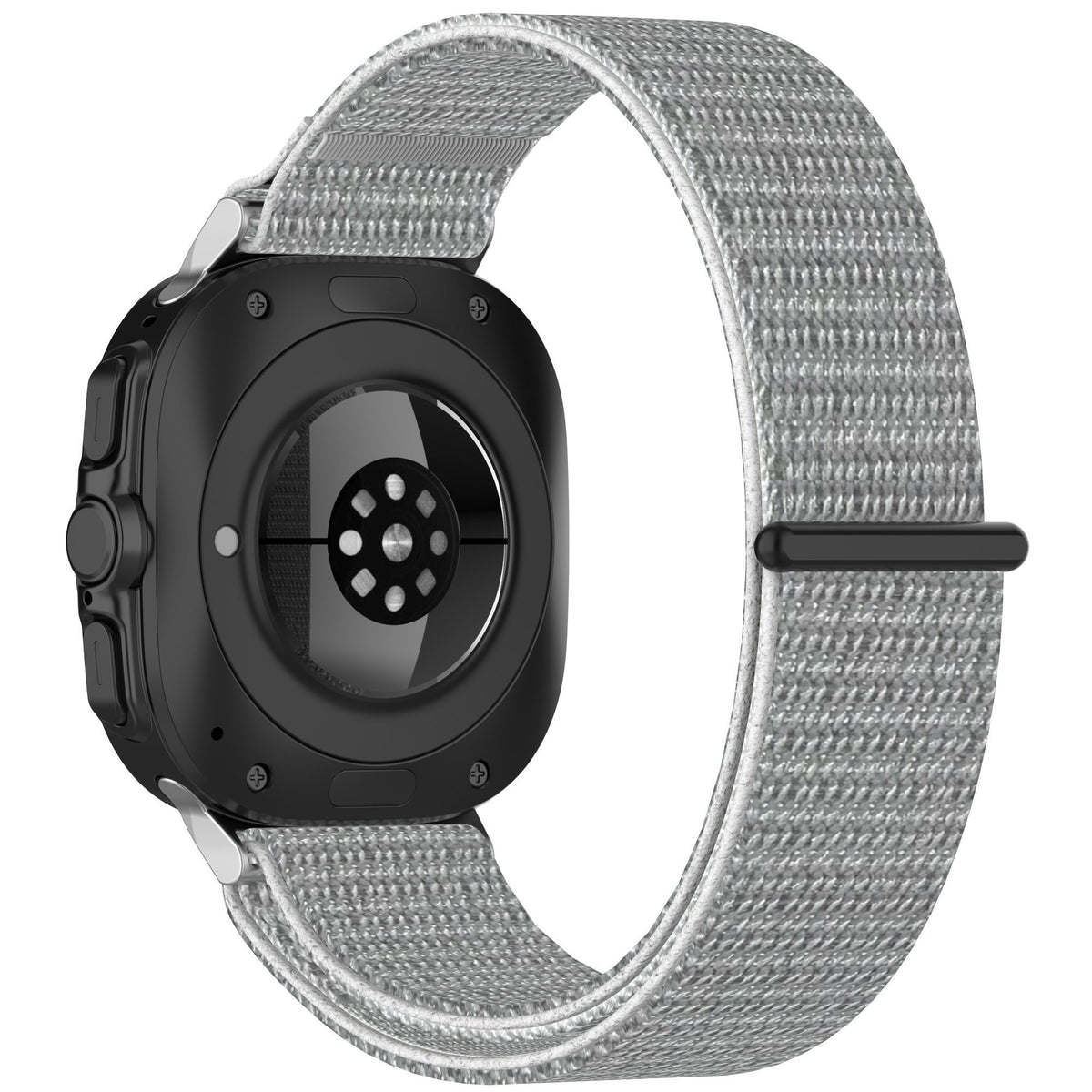 Nylon Strap, seashell, on a watch, 3/4 rear view
