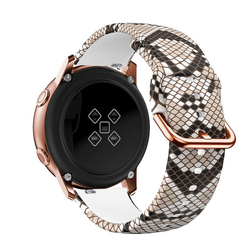Uhrenarmband 20mm Silikon - Schnellverschluss (Snake)