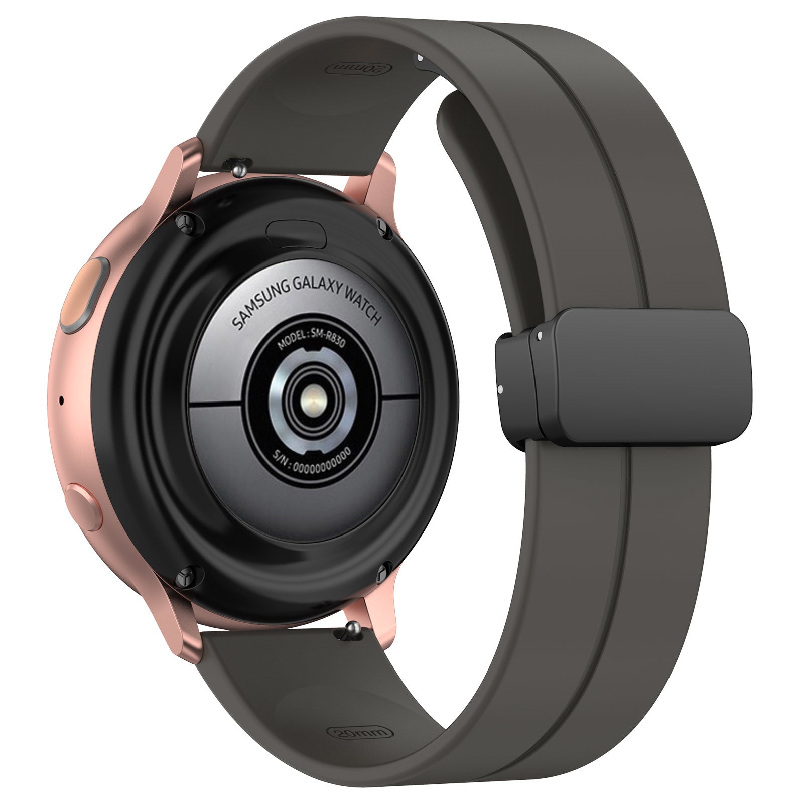 Withings Steel HR Sport D-buckle siliconen bandje (donkergrijs)