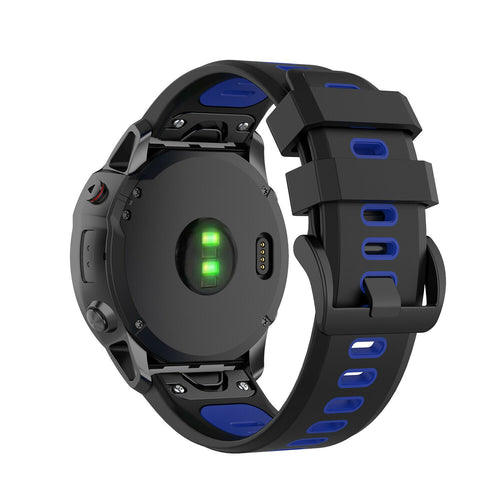 Garmin Descent MK2(i) Sportarmband mit Schnalle (Schwarz/Blau)
