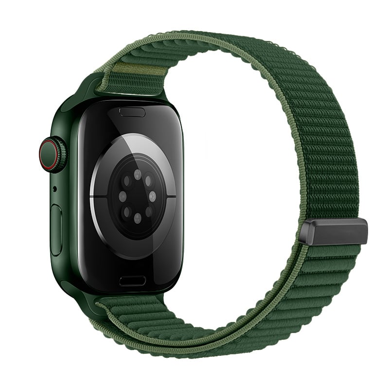 Correa nylon ondulada Apple Watch Ultra (verde oscuro)