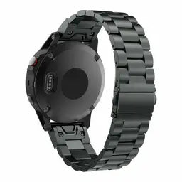 Bracelet acier Garmin Instinct 3 - 45mm (noir)