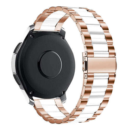 Bracelet acier Amazfit Active 2 (rose or/blanc)