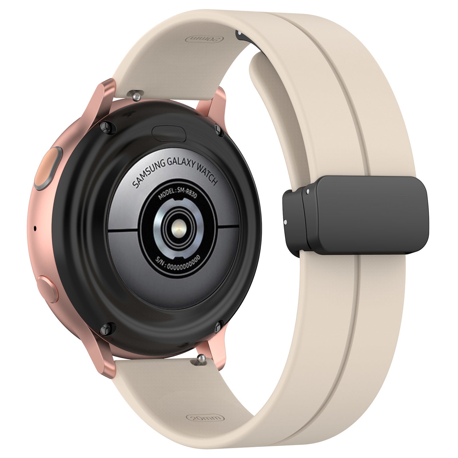 Withings Steel HR - 40mm D-Buckle Silicone Strap (Starlight)