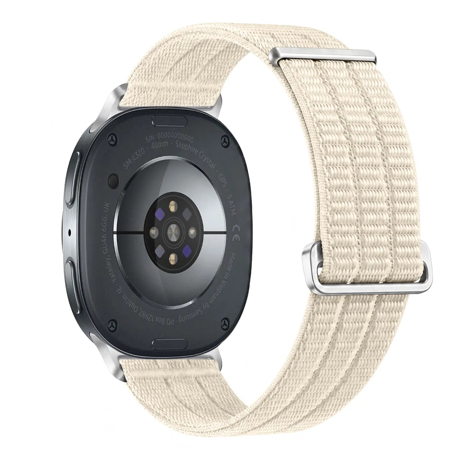 Correa nylon air Samsung Galaxy Watch 8 - 44mm (blanco estrella)