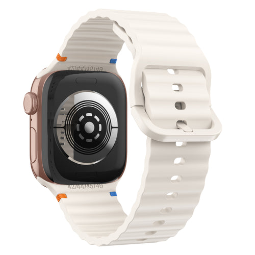 Apple Watch Ultra Wave Silicone Strap (Starlight)