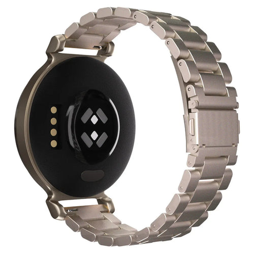 Steel Strap, starlight, on a watch, 3/4 rear view