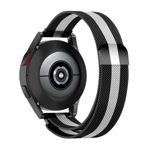 Correa milanesa Samsung Galaxy Watch 3 45mm (negro/blanco)