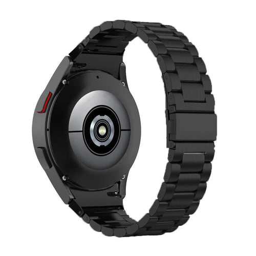 Titanium Strap, black, on a watch, 3/4 rear view