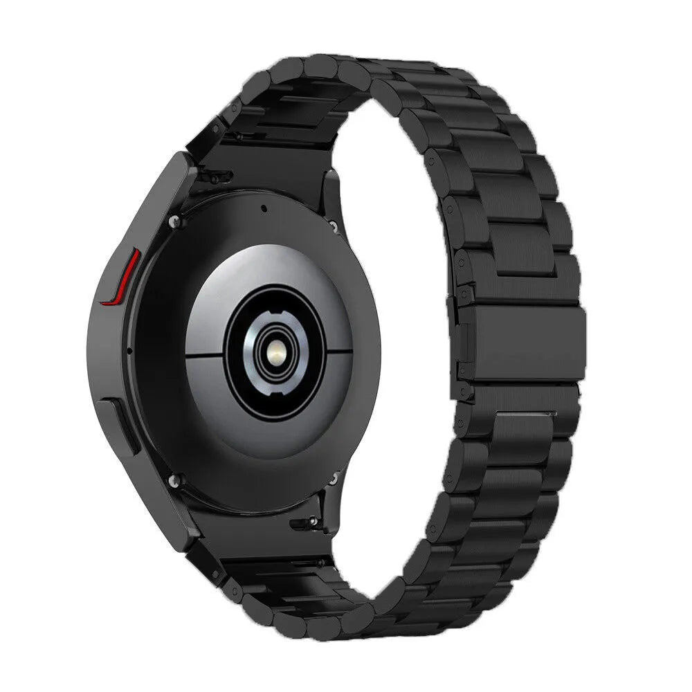 Titanium Strap, black, on a watch, 3/4 rear view