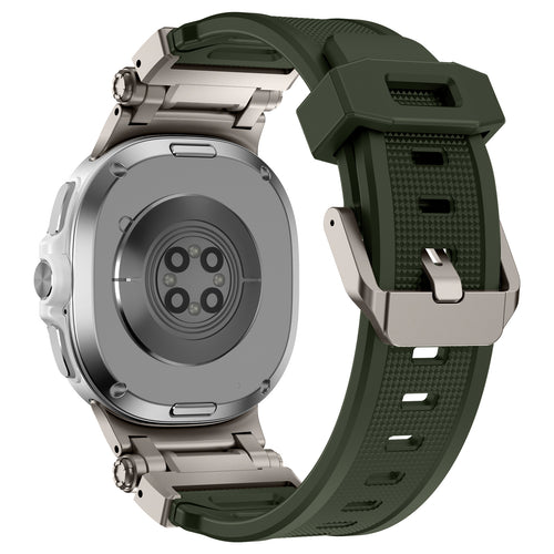 Bracelet silicone 'Explorer' Samsung Galaxy Watch 8 40mm (vert avec titane)