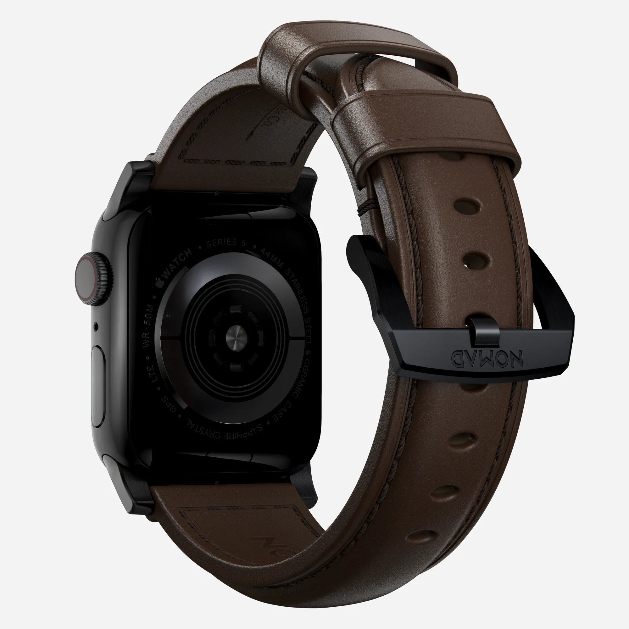 Nomad Traditional Apple Watch Lederarmband (Braun/Schwarz)