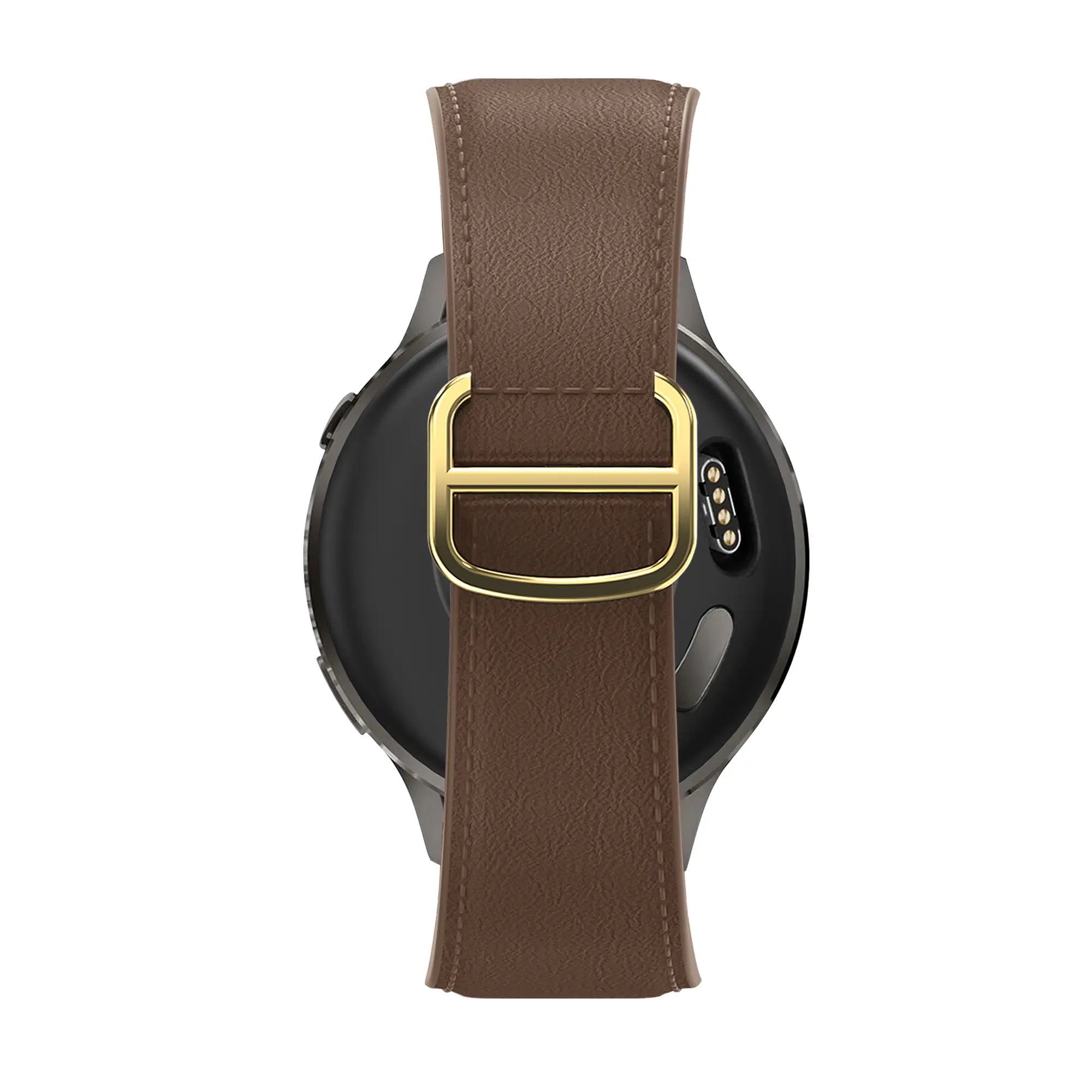 Bandz Bracelet cuir 'D-Type' Amazfit Cheetah 2 Pro (marron foncé)