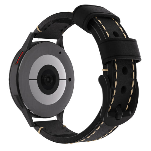 Huawei Watch 5 - 42mm Echtes Lederarmband (Schwarz)