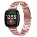 Correa de acero Fitbit Versa 3 (rosa)