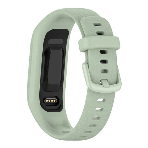 Silicone Strap, mint, on a watch, 3/4 rear view