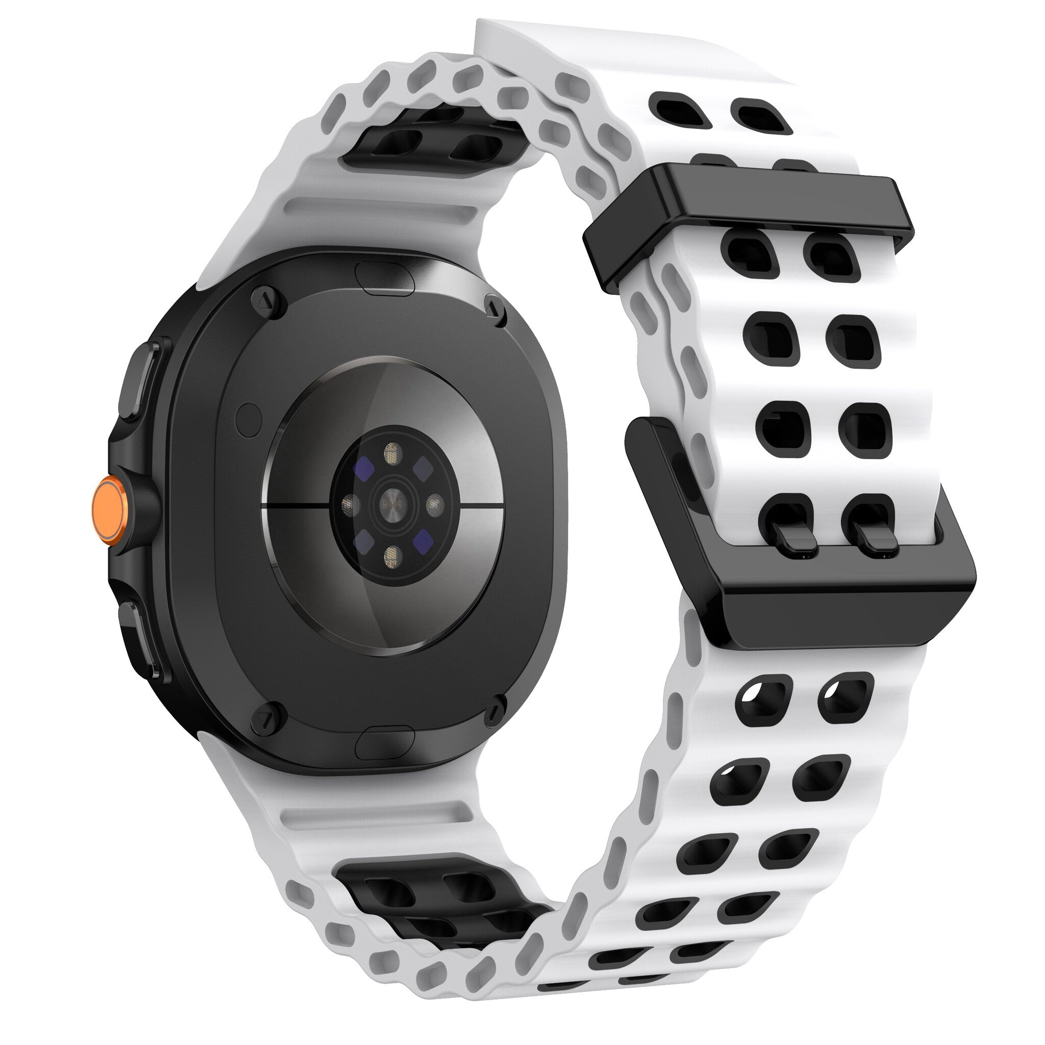 Samsung Galaxy Watch 8 Classic Ocean Armband ( Weiß/Schwarz)
