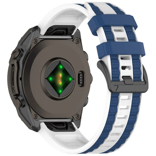 Garmin D2 Mach 1 Pro Sport Grain Strap (White/Blue)