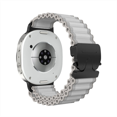 Correa nylon Outdoor con hebilla-P Samsung Galaxy Watch 8 - 40mm (blanco con negro)
