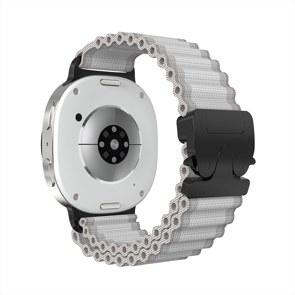 Correa nylon Outdoor con hebilla-P Samsung Galaxy Watch 8 - 40mm (blanco con negro)