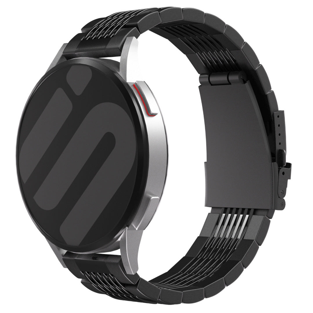 Amazfit Active 2 luxe stalen schakel band (zwart) 