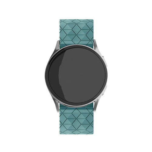 Bracelet silicone 'Hexagone' Oppo Watch X3 (grisbleu)