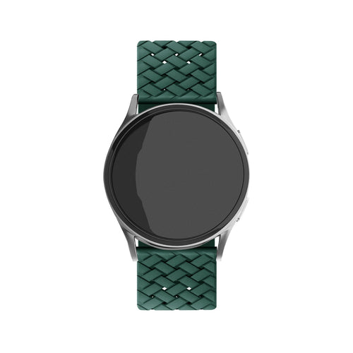 Bracelet silicone tressé Withings ScanWatch Nova (vert foncé)