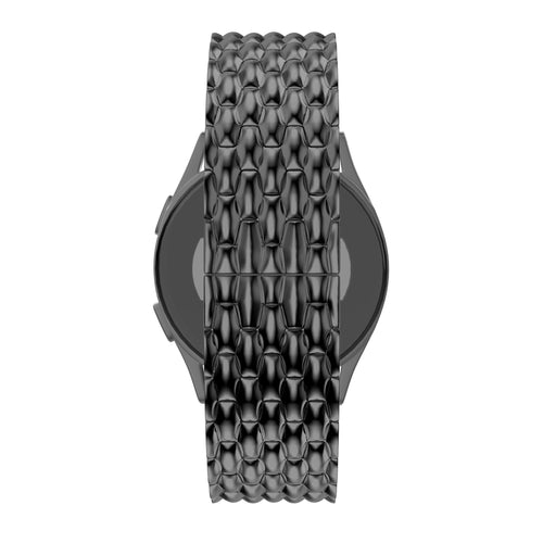 Bandz Amazfit Active 3 Premium Steel Strap 'Dragon' (Black)