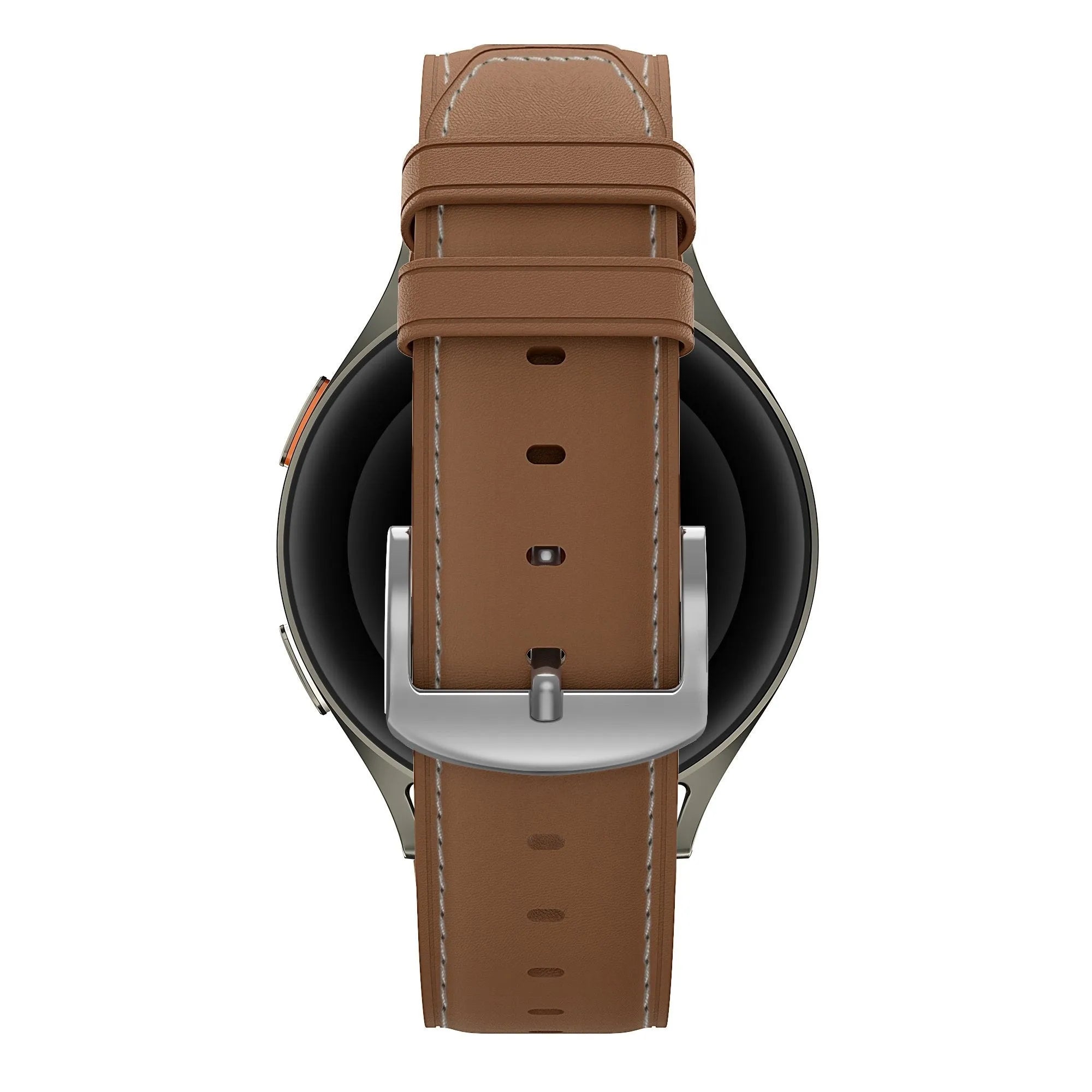Bandz Pebble Time 2 Lederarmband 'Easy Fit' (Braun)