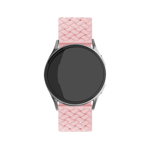 Withings ScanWatch Nova gevlochten siliconen bandje (roze)