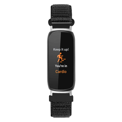 Nylon Strap, black, on a watch, direct front view
