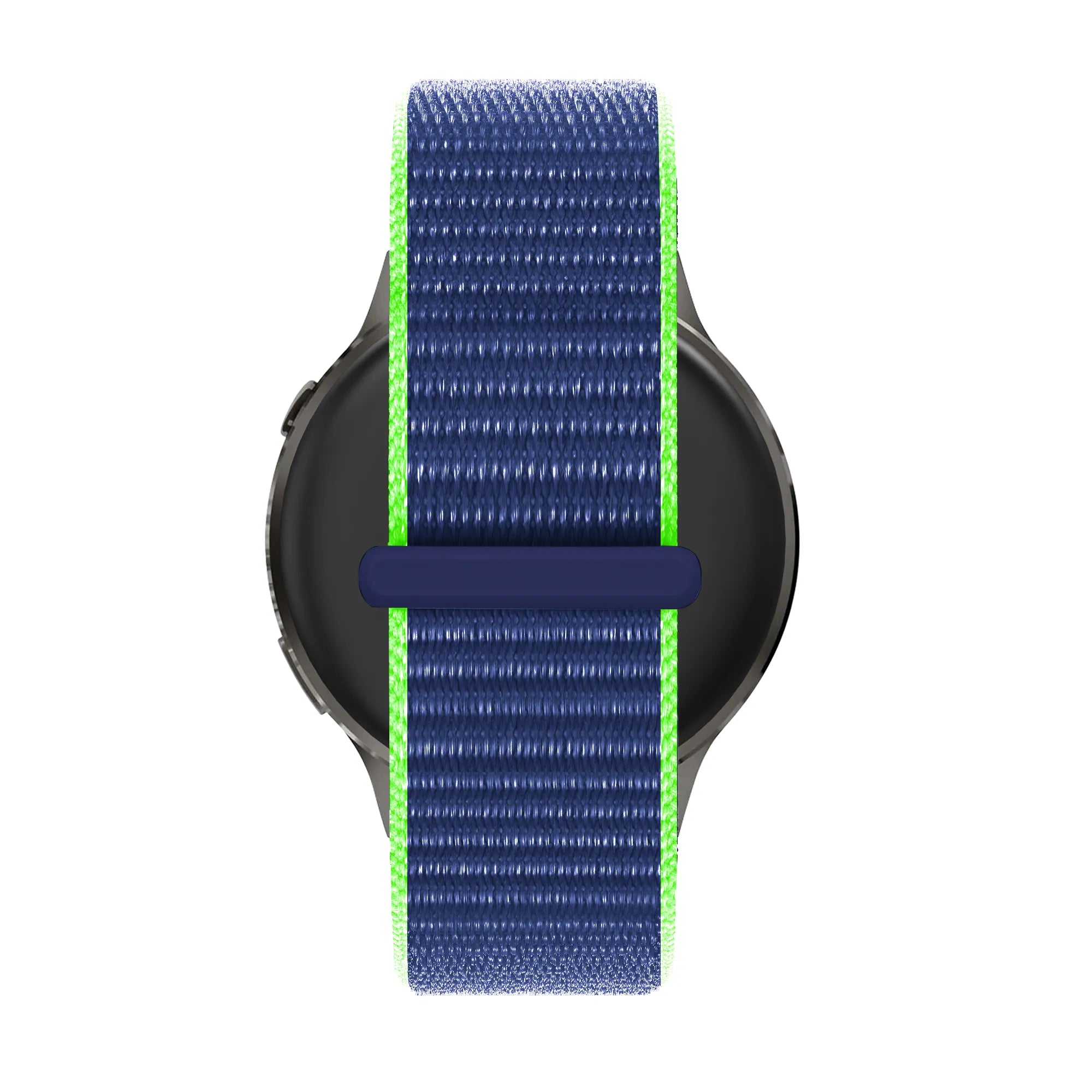 Bandz Garmin Forerunner 255 Nylon Loop Armband (Blau/Limette)