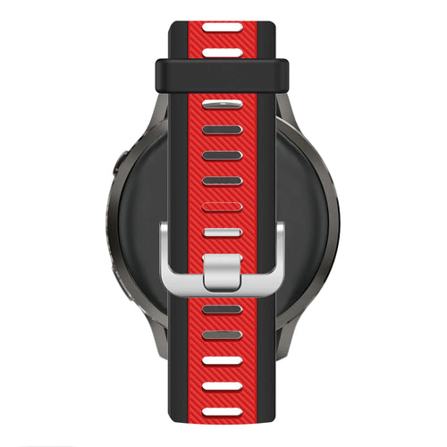 Bandz Garmin Forerunner 265 Dual Sportarmband mit Schnalle (Schwarz/Rot)