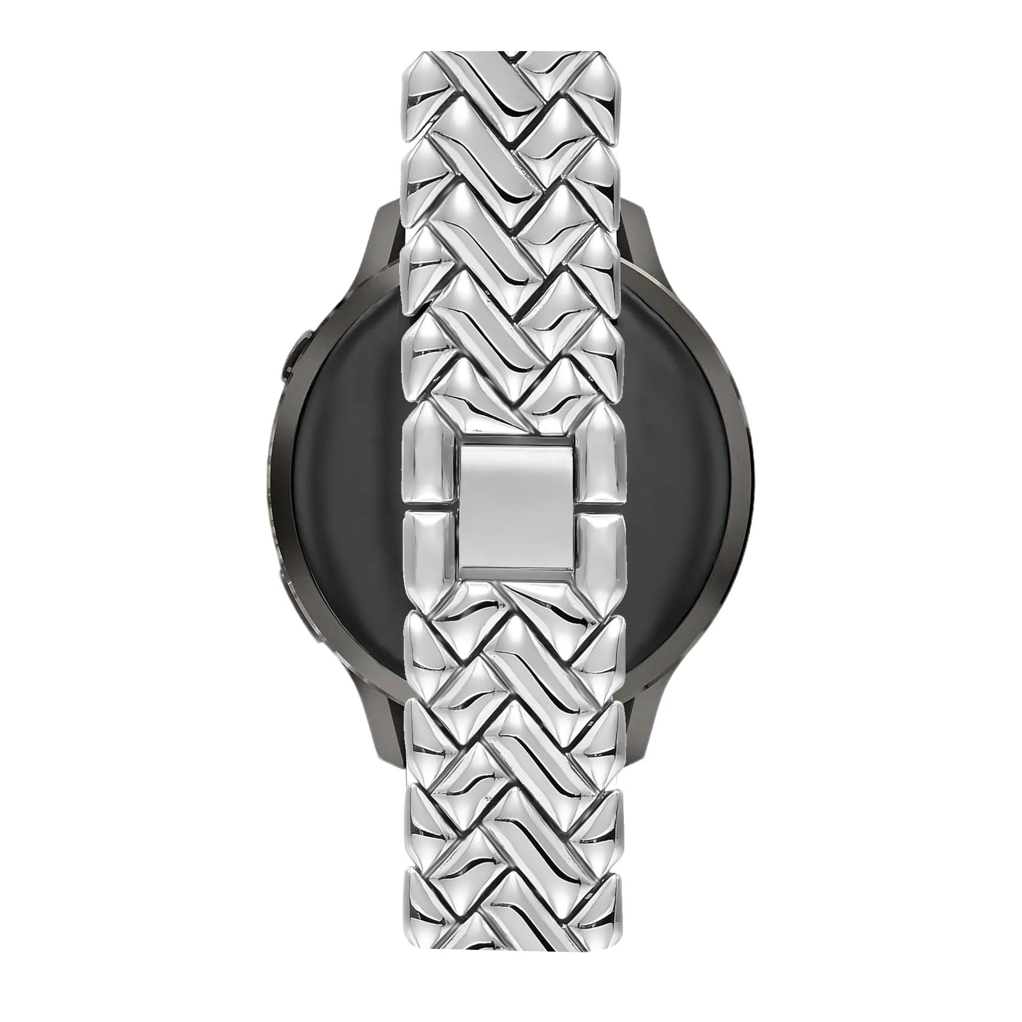 Bandz Bracelet metal 'V-Type' Garmin Forerunner 265s (argent)