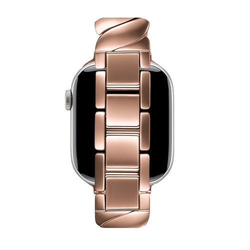 Bandz Apple Watch Premium Metallarmband 'Twisted' (Roségold)