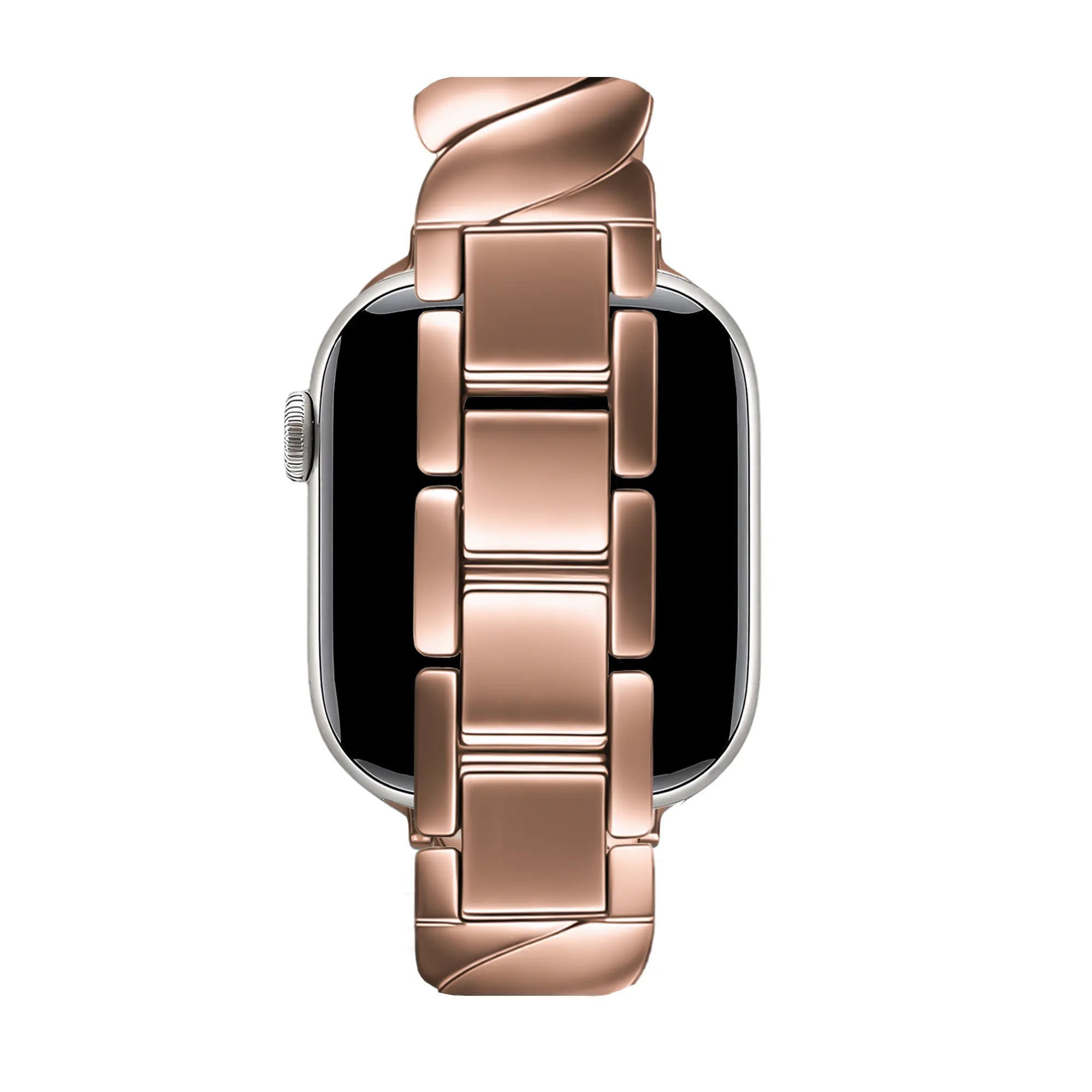 Bandz Apple Watch Premium Metallarmband 'Twisted' (Roségold)