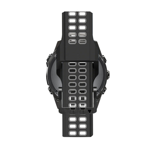Bandz Garmin Forerunner 965 Buckled Sport Strap (Black/Grey)