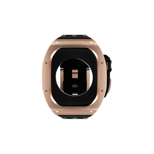 Reqior Apple Watch 45mm Polymer and Metal Case with Rubber Strap (Rose Gold)
